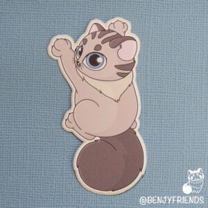 hanging on sticker