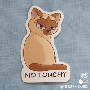 no touchy sticker