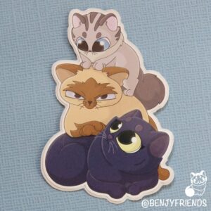 pile of kitties sticker